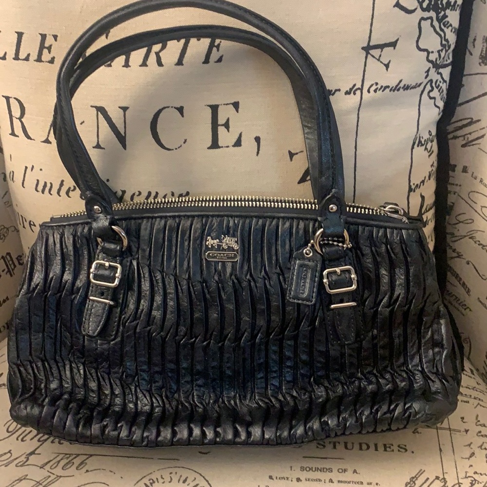 Black Coach small top handle bag